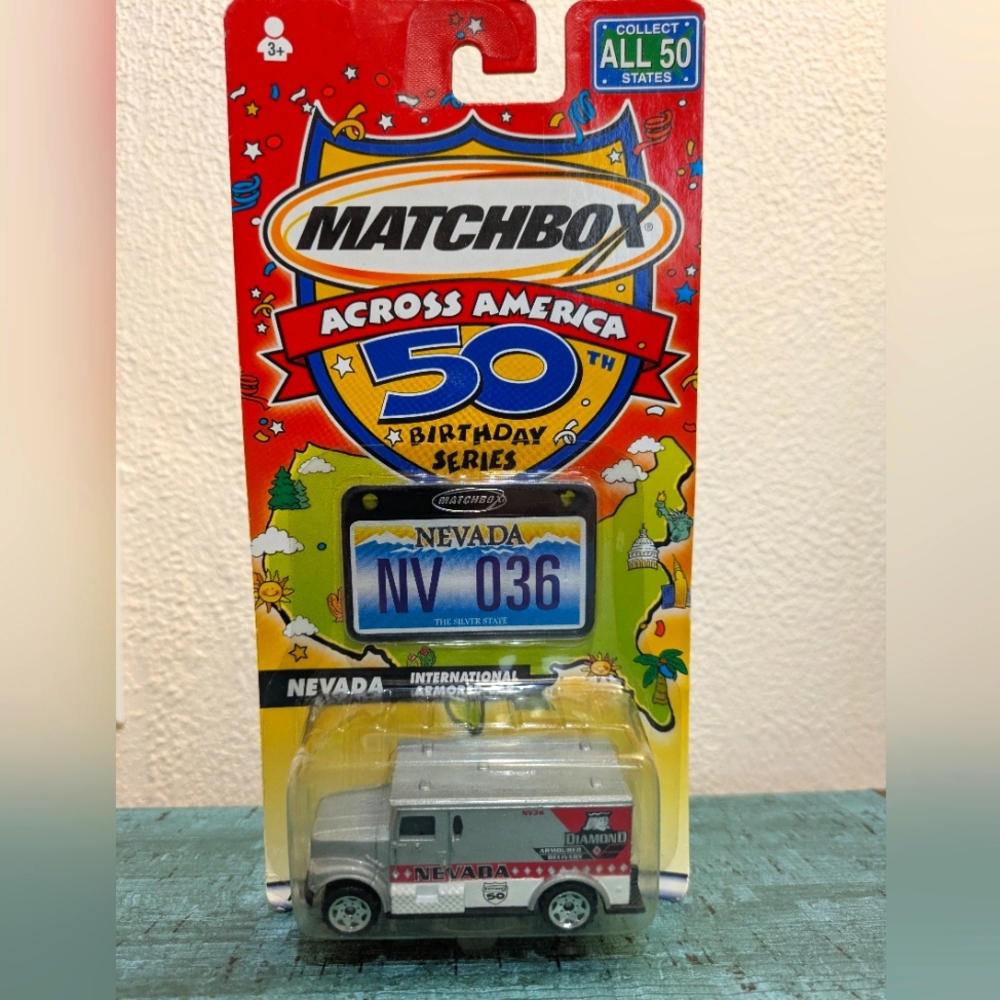 2/$18 VTG Matchbox Across America 50th Birthday Series Nevada Armored Car